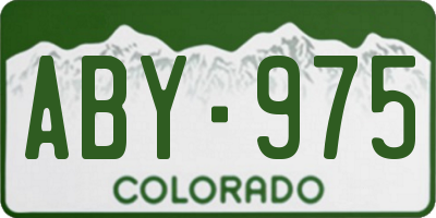 CO license plate ABY975