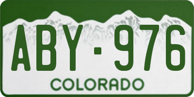 CO license plate ABY976