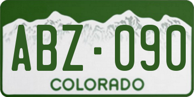 CO license plate ABZ090