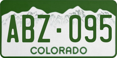 CO license plate ABZ095