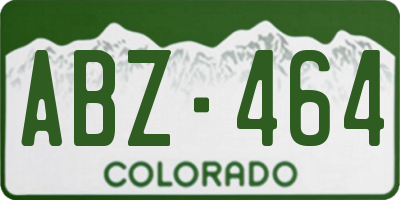 CO license plate ABZ464