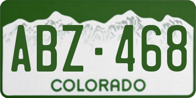 CO license plate ABZ468