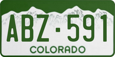 CO license plate ABZ591