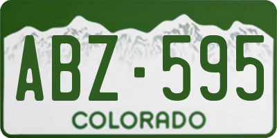 CO license plate ABZ595