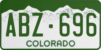 CO license plate ABZ696
