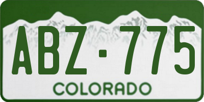 CO license plate ABZ775