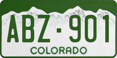 CO license plate ABZ901