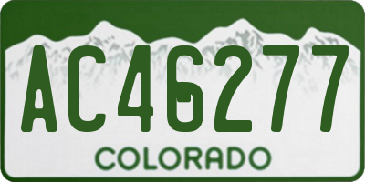 CO license plate AC46277