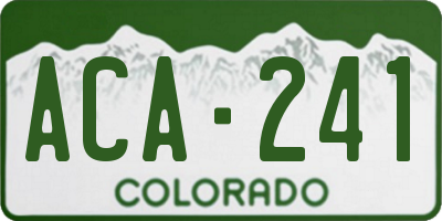 CO license plate ACA241