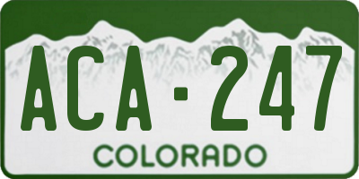 CO license plate ACA247