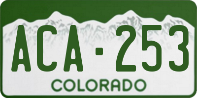 CO license plate ACA253
