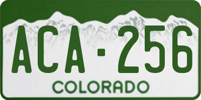 CO license plate ACA256