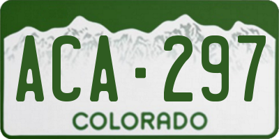 CO license plate ACA297