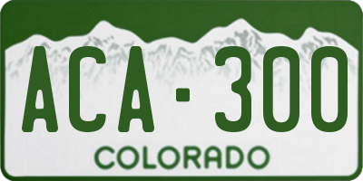 CO license plate ACA300