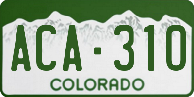 CO license plate ACA310