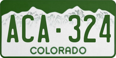 CO license plate ACA324