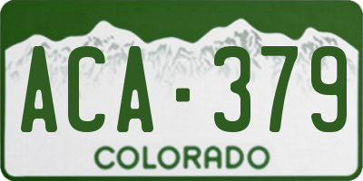 CO license plate ACA379