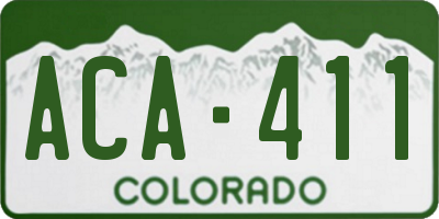 CO license plate ACA411