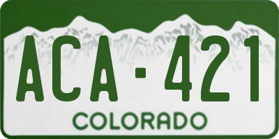 CO license plate ACA421