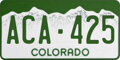 CO license plate ACA425