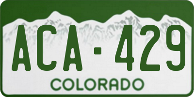 CO license plate ACA429