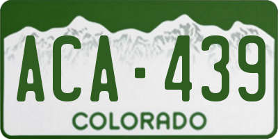 CO license plate ACA439