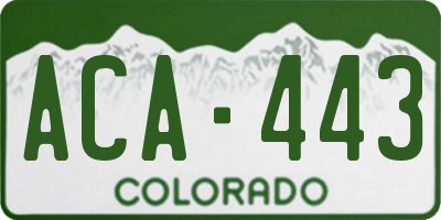 CO license plate ACA443