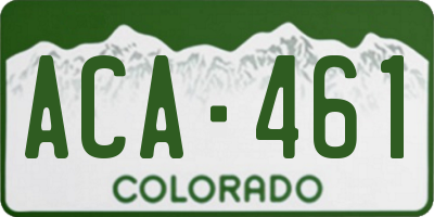 CO license plate ACA461