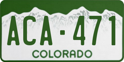 CO license plate ACA471