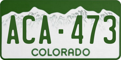 CO license plate ACA473