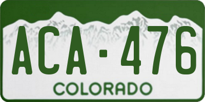 CO license plate ACA476