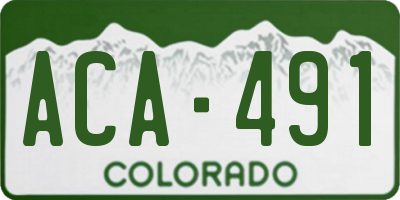 CO license plate ACA491