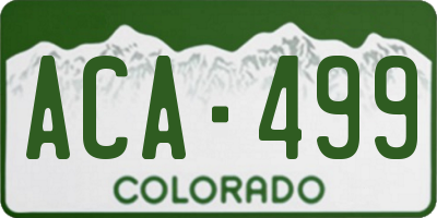 CO license plate ACA499