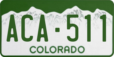 CO license plate ACA511
