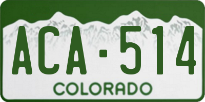 CO license plate ACA514