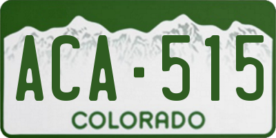 CO license plate ACA515