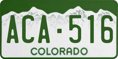 CO license plate ACA516
