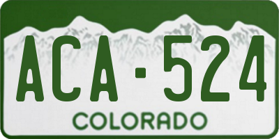 CO license plate ACA524