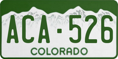 CO license plate ACA526
