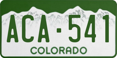 CO license plate ACA541