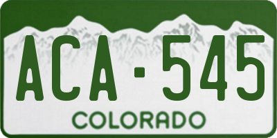 CO license plate ACA545