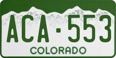 CO license plate ACA553