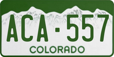 CO license plate ACA557