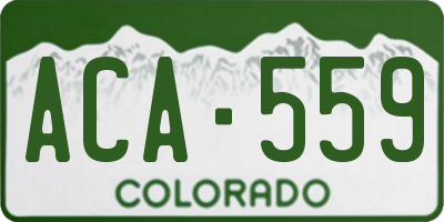 CO license plate ACA559