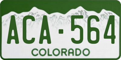 CO license plate ACA564