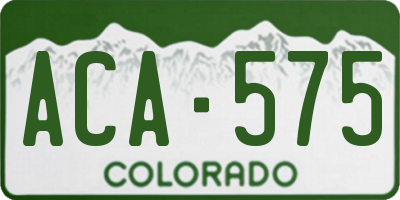 CO license plate ACA575