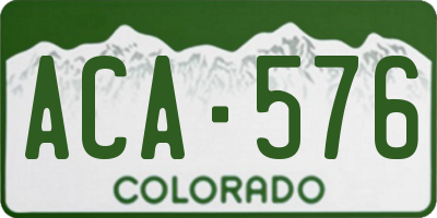 CO license plate ACA576