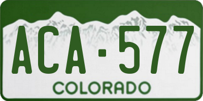 CO license plate ACA577