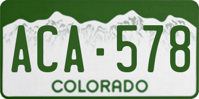 CO license plate ACA578