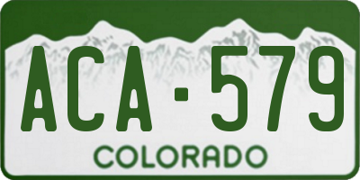 CO license plate ACA579
